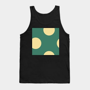 Vintage sage green and cream polka dots, classic minimalist graphic pattern Tank Top